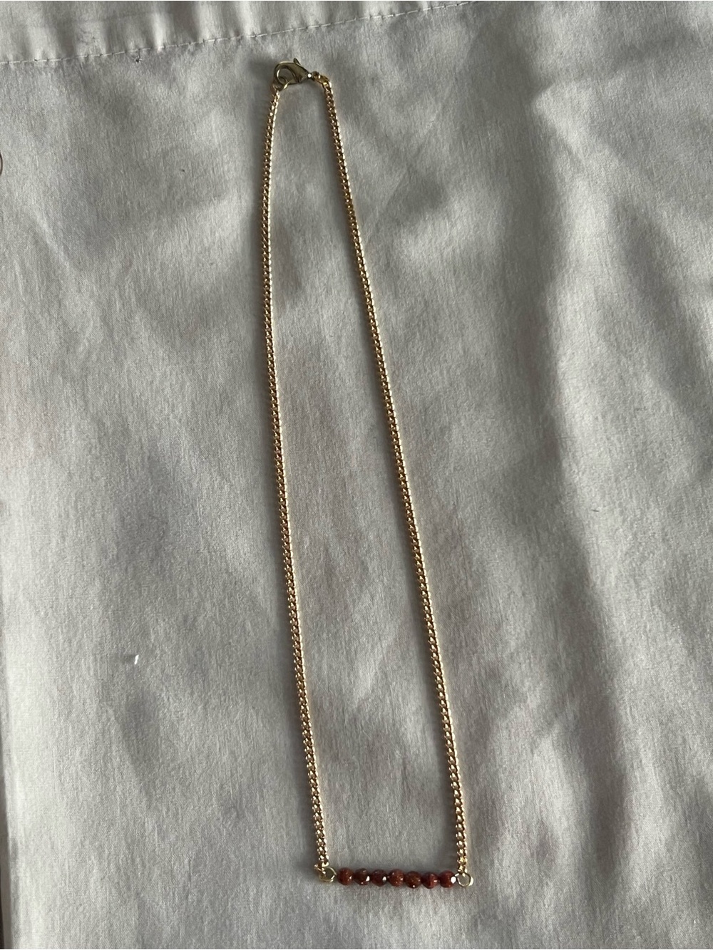Goldstone necklace